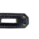 エルメス HERMES ケリー28 外縫い □A刻 ブラック/ゴールド金具 ボックスカーフ レディース ハンドバッグ