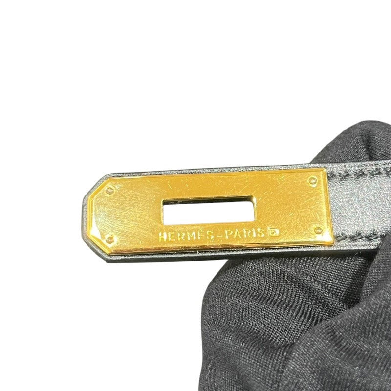 エルメス HERMES ケリー28 外縫い □A刻 ブラック/ゴールド金具 ボックスカーフ レディース ハンドバッグ