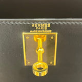 エルメス HERMES ケリー28 外縫い □A刻 ブラック/ゴールド金具 ボックスカーフ レディース ハンドバッグ