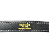 エルメス HERMES ケリー28 外縫い □A刻 ブラック/ゴールド金具 ボックスカーフ レディース ハンドバッグ