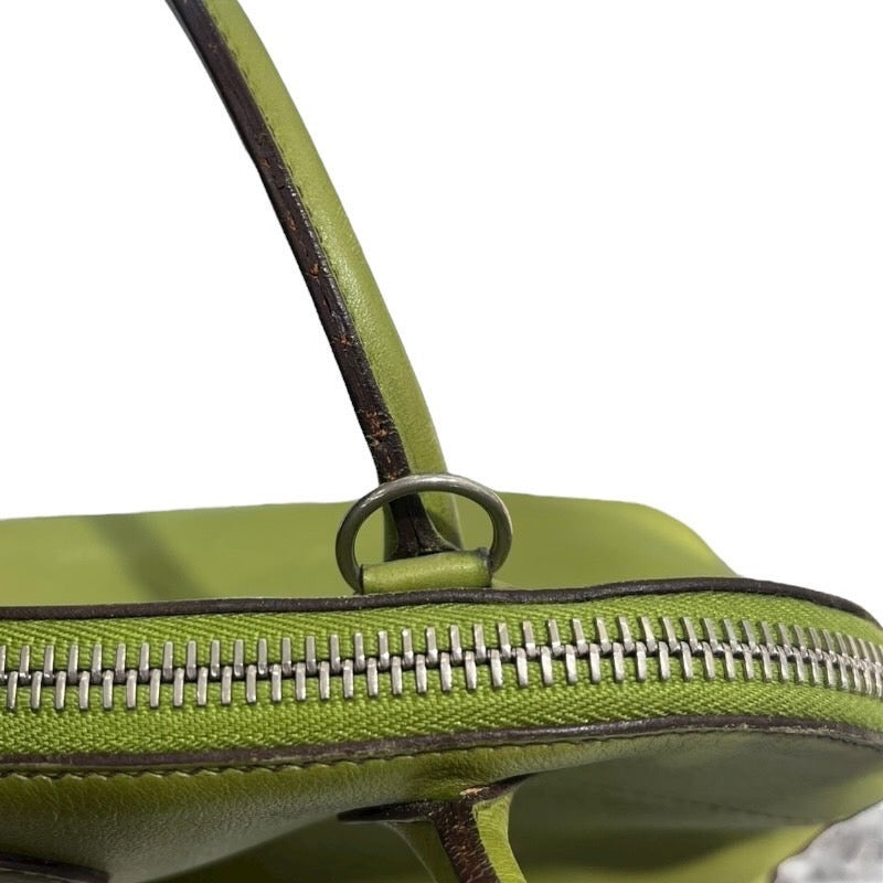 エルメス HERMES ボリード27 □J刻 アニスグリーン/シルバー金具 スイフト レディース ハンドバッグ