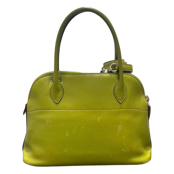 エルメス HERMES ボリード27 □J刻 アニスグリーン/シルバー金具 スイフト レディース ハンドバッグ