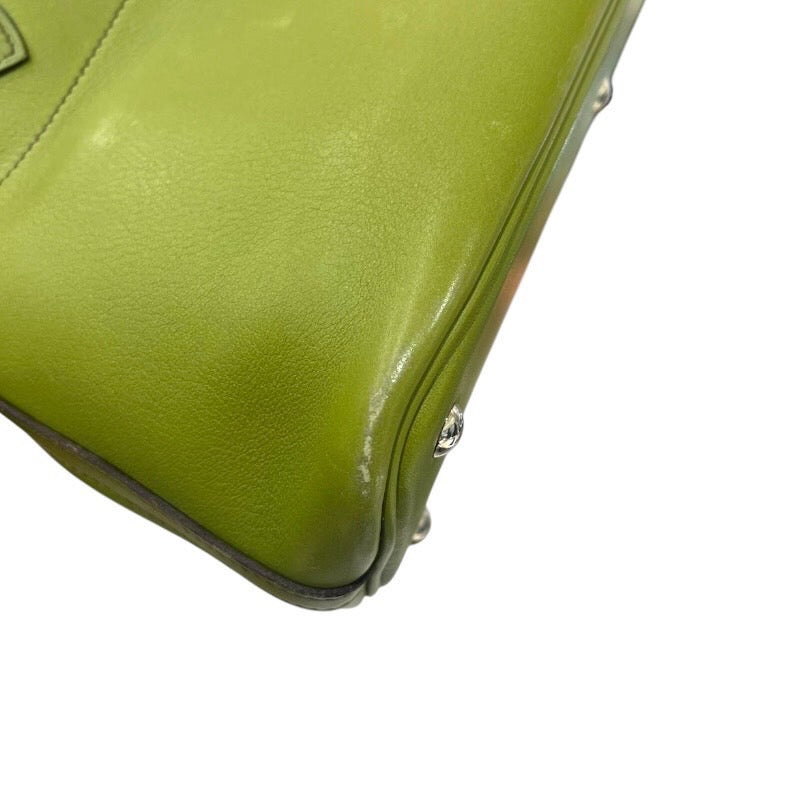 エルメス HERMES ボリード27 □J刻 アニスグリーン/シルバー金具 スイフト レディース ハンドバッグ