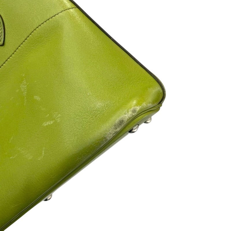 エルメス HERMES ボリード27 □J刻 アニスグリーン/シルバー金具 スイフト レディース ハンドバッグ