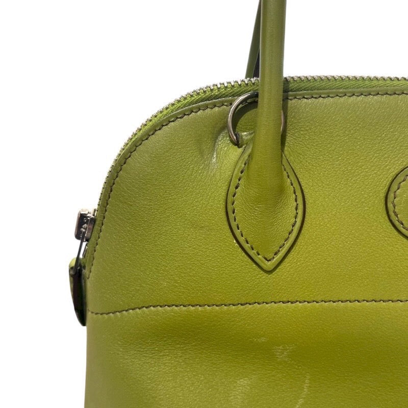 エルメス HERMES ボリード27 □J刻 アニスグリーン/シルバー金具 スイフト レディース ハンドバッグ
