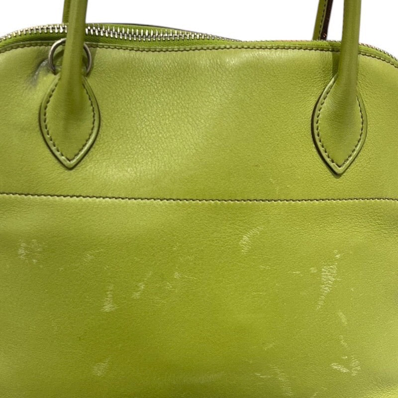 エルメス HERMES ボリード27 □J刻 アニスグリーン/シルバー金具 スイフト レディース ハンドバッグ