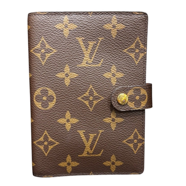 ルイ・ヴィトン LOUIS VUITTON アジェンダPM ブラウン モノグラム ユニセックス 手帳カバー