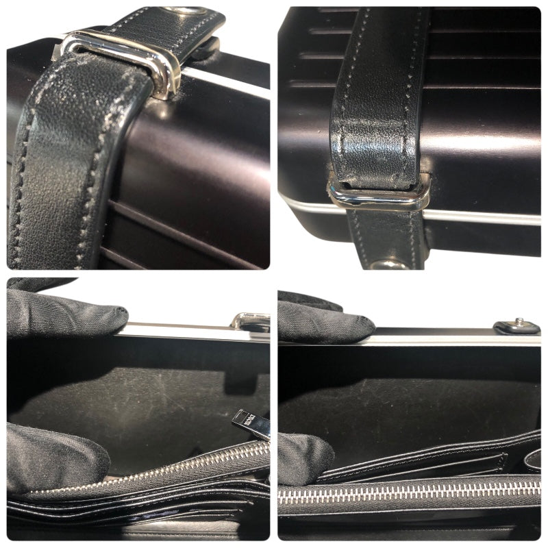 リモワ RIMOWA パーソナルクラッチRIMOWA Diorコラボ ブラック アルミ メンズ ショルダーバッグ