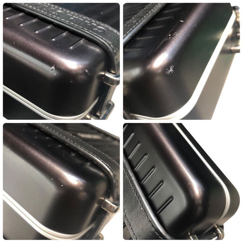 リモワ RIMOWA パーソナルクラッチRIMOWA Diorコラボ ブラック アルミ メンズ ショルダーバッグ