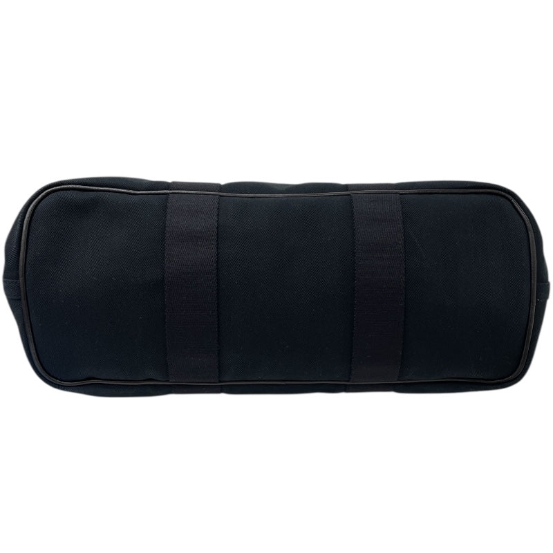 エルメス HERMES ヴァルパライソMM ブラック トワル･レザー メンズ ハンドバッグ