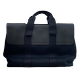 エルメス HERMES ヴァルパライソMM ブラック トワル･レザー メンズ ハンドバッグ