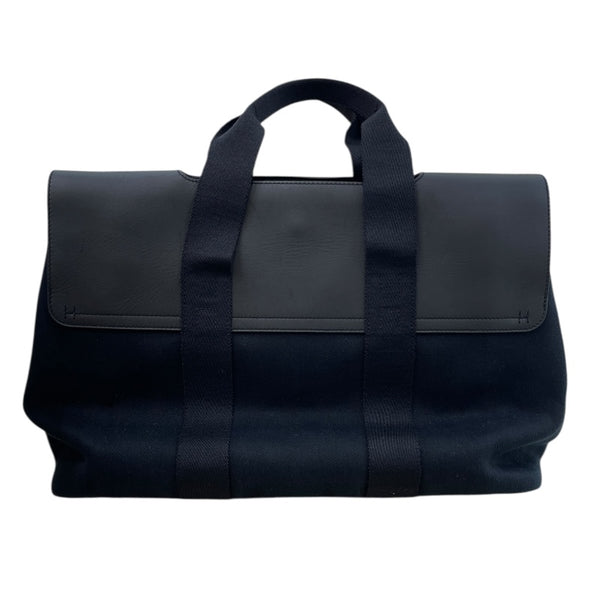 エルメス HERMES ヴァルパライソMM ブラック トワル･レザー メンズ ハンドバッグ