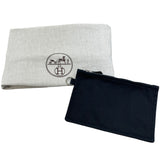 エルメス HERMES ヴァルパライソMM ブラック トワル･レザー メンズ ハンドバッグ