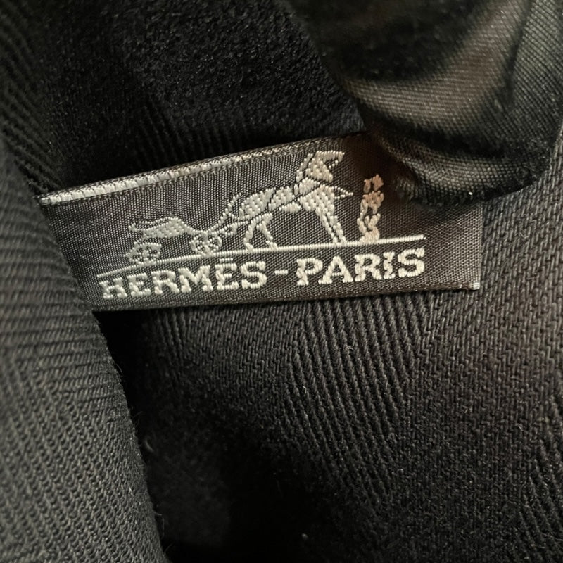 エルメス HERMES ヴァルパライソMM ブラック トワル･レザー メンズ ハンドバッグ