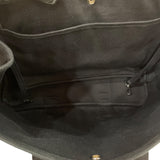 エルメス HERMES ヴァルパライソMM ブラック トワル･レザー メンズ ハンドバッグ