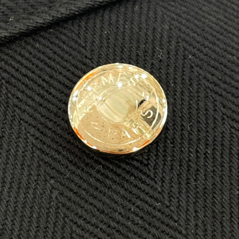 エルメス HERMES ヴァルパライソMM ブラック トワル･レザー メンズ ハンドバッグ