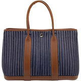 エルメス HERMES ガーデンパーティTPM ブルーインディゴ・マロン トワルデニムカヌレ レディース ハンドバッグ
