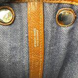 エルメス HERMES ガーデンパーティTPM ブルーインディゴ・マロン トワルデニムカヌレ レディース ハンドバッグ