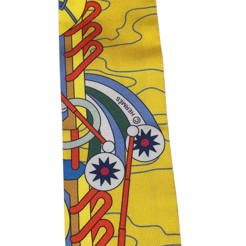 エルメス HERMES ツイリー ODYSSEY イエロー シルク レディース スカーフ