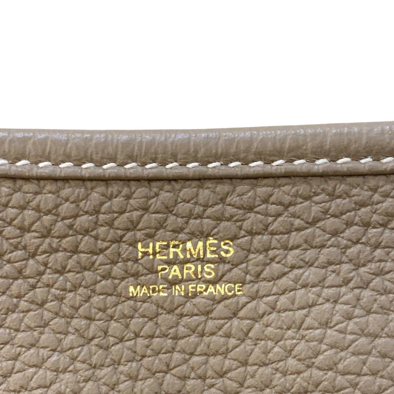 エルメス HERMES エヴリン3PM W刻 (2024年製) エトゥープ/GD金具 トリヨン レディース ショルダーバッグ