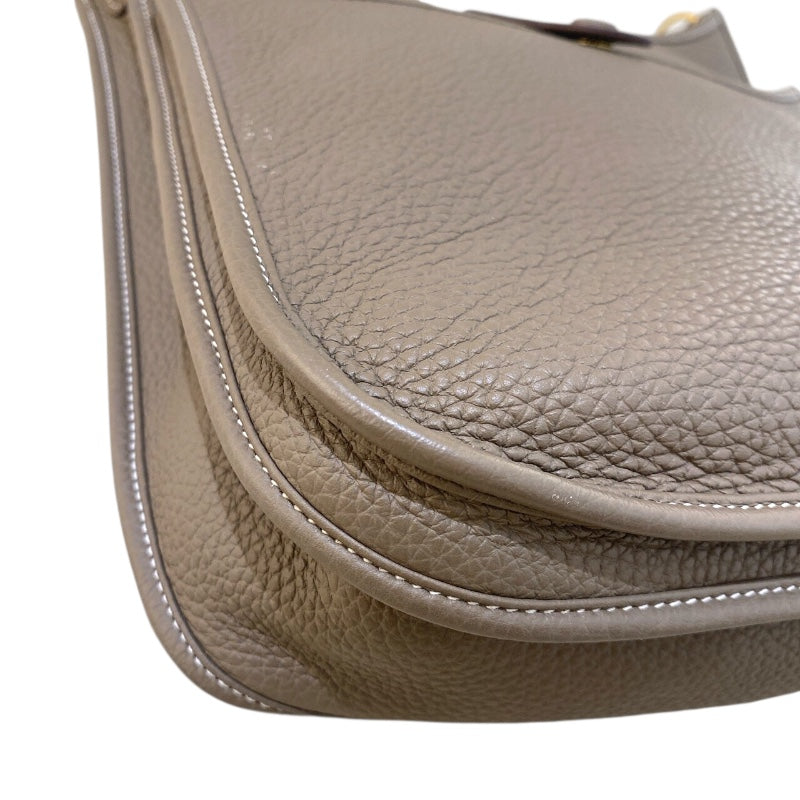 エルメス HERMES エヴリン3PM W刻 (2024年製) エトゥープ/GD金具 トリヨン レディース ショルダーバッグ
