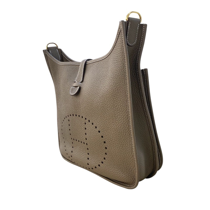 エルメス HERMES エヴリン3PM W刻 (2024年製) エトゥープ/GD金具 トリヨン レディース ショルダーバッグ