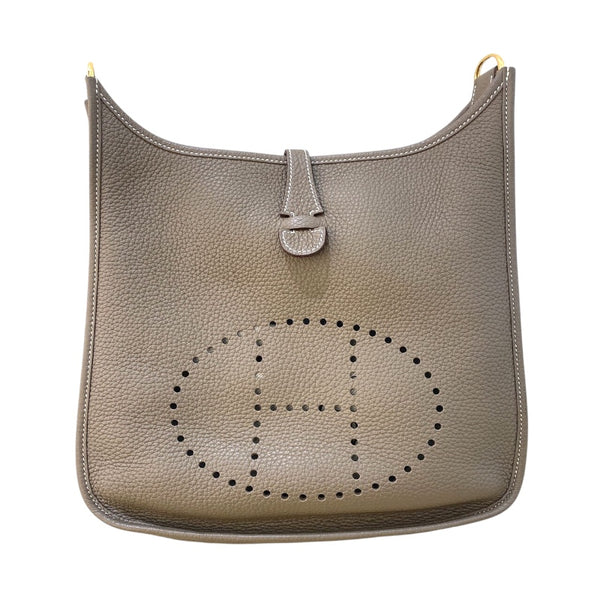 エルメス HERMES エヴリン3PM W刻 (2024年製) エトゥープ/GD金具 トリヨン レディース ショルダーバッグ