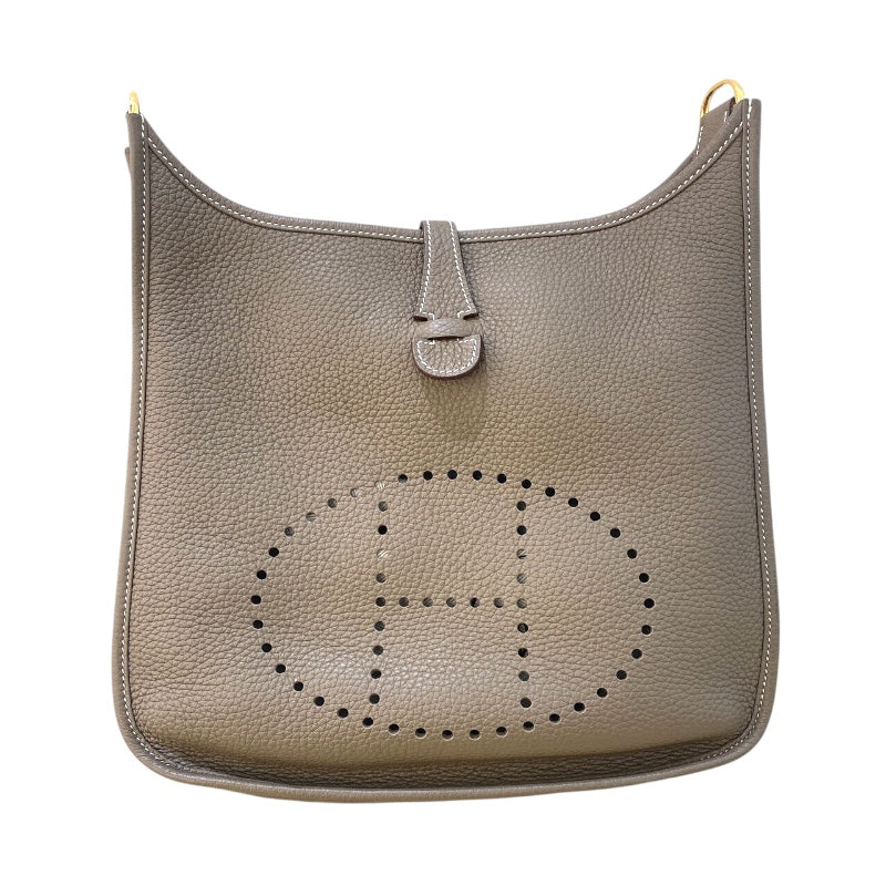 エルメス HERMES エヴリン3PM W刻 (2024年製) エトゥープ/GD金具 トリヨン レディース ショルダーバッグ