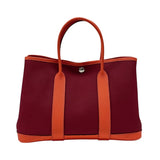 エルメス HERMES ガーデンパーティTPM ルージュグレナ×オレンジポピー トワル ネゴンダ レディース トートバッグ