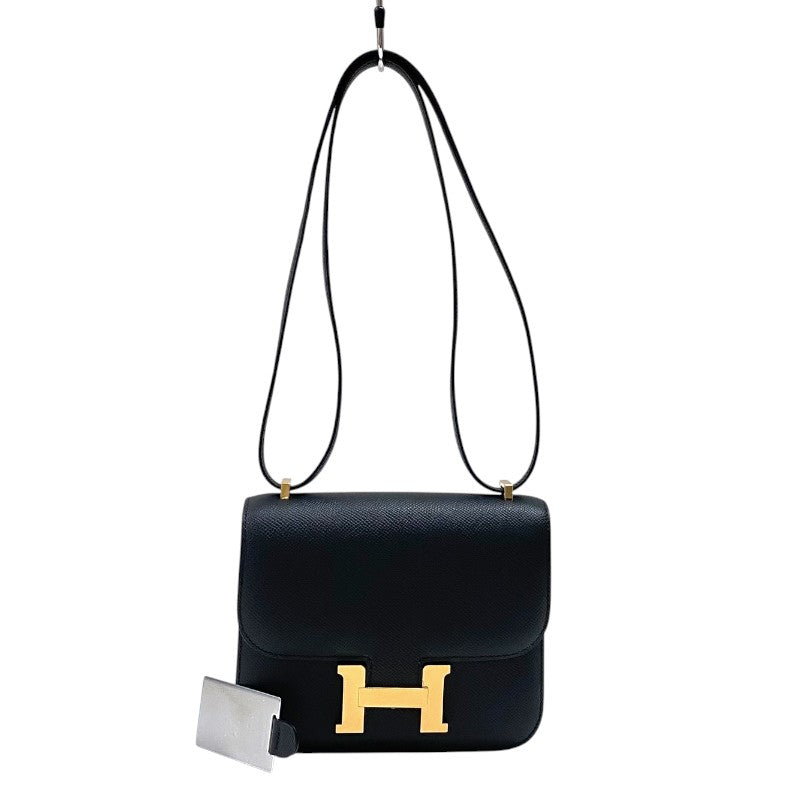 エルメス HERMES コンスタンス3 ミニ W刻 ブラック ゴールド金具 エプソン レディース ショルダーバッグ