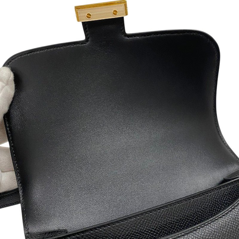 エルメス HERMES コンスタンス3 ミニ W刻 ブラック ゴールド金具 エプソン レディース ショルダーバッグ