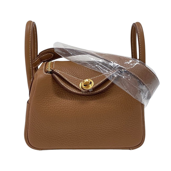 エルメス HERMES リンディミニ K刻 ゴールド ゴールド金具 トリヨンクレマンス レディース ショルダーバッグ