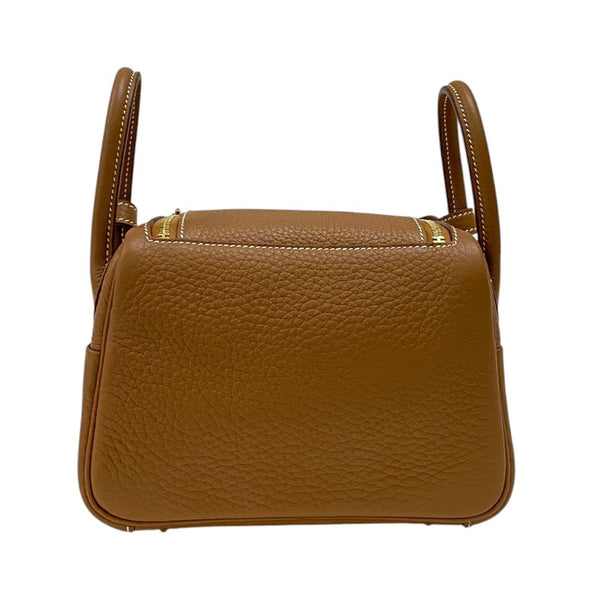 エルメス HERMES リンディミニ K刻 ゴールド ゴールド金具 トリヨンクレマンス レディース ショルダーバッグ