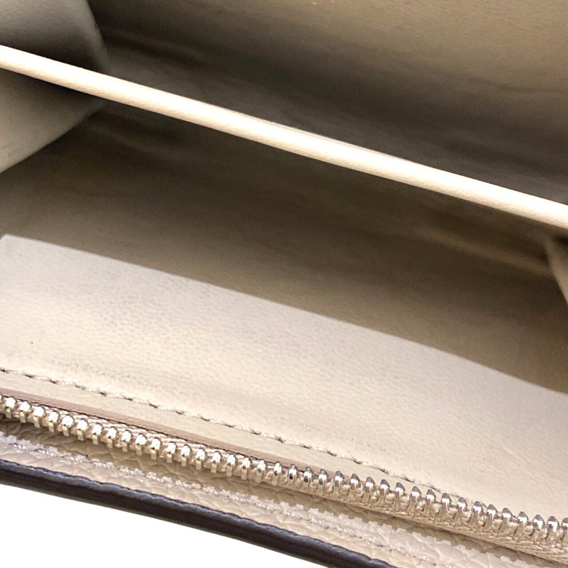 ルイ・ヴィトン LOUIS VUITTON ポルトフォイユ･クレア M80817 ベージュ/SV金具 カーフ マヒナ レディース 二つ折り財布