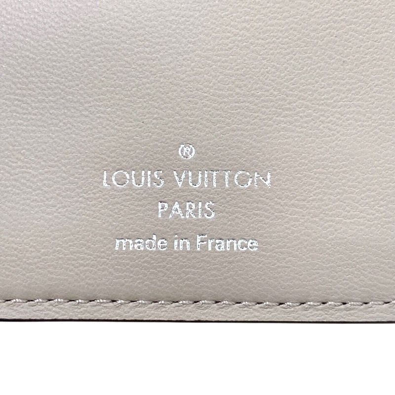 ルイ・ヴィトン LOUIS VUITTON ポルトフォイユ･クレア M80817 ベージュ/SV金具 カーフ マヒナ レディース 二つ折り財布