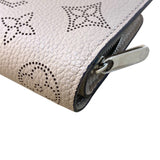 ルイ・ヴィトン LOUIS VUITTON ポルトフォイユ･クレア M80817 ベージュ/SV金具 カーフ マヒナ レディース 二つ折り財布