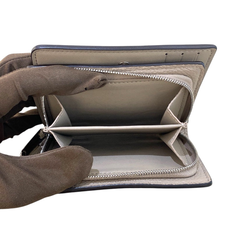 ルイ・ヴィトン LOUIS VUITTON ポルトフォイユ･クレア M80817 ベージュ/SV金具 カーフ マヒナ レディース 二つ折り財布