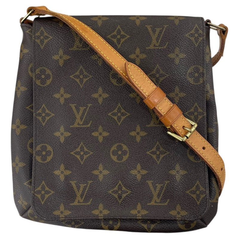 ルイ・ヴィトン LOUIS VUITTON ミュゼット・サルサ ショート M51258 ブラウン ゴールド金具 PVC モノグラム レディース ショルダーバッグ