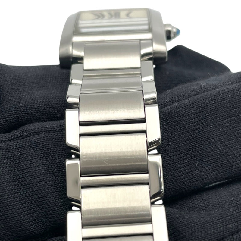 カルティエ Cartier タンクフランセーズ SM W51008Q3 ホワイト SS クオーツ レディース 腕時計