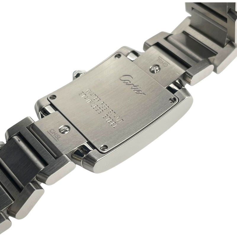 カルティエ Cartier タンクフランセーズ SM W51008Q3 ホワイト SS クオーツ レディース 腕時計