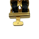 シャネル CHANEL プルミエールM H0001 ブラック GP レディース 腕時計