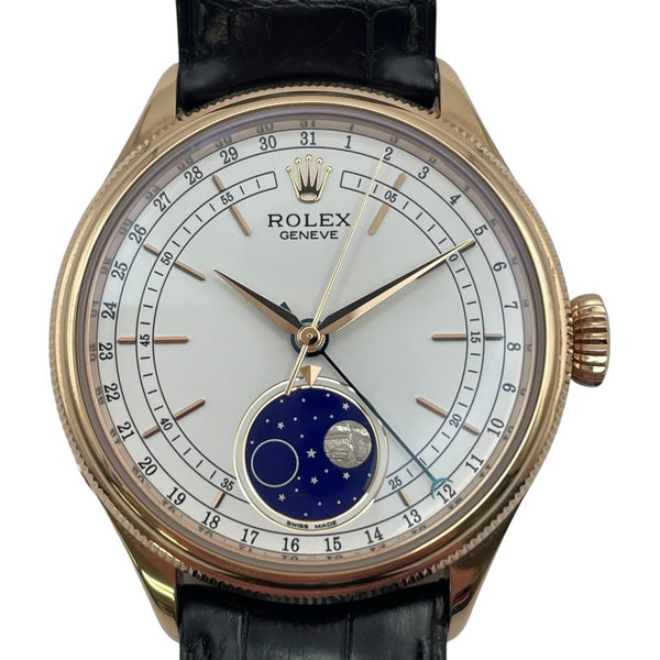 ロレックス ROLEX チェリーニ ムーンフェイズ 50535 ホワイト PG メンズ 腕時計