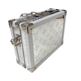 ルイ・ヴィトン LOUIS VUITTON クラッチボックス M20410 ミラー ホワイト シルバー金具 メタル・レザー ユニセックス ショルダーバッグ