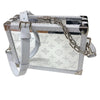 ルイ・ヴィトン LOUIS VUITTON クラッチボックス M20410 ミラー ホワイト シルバー金具 メタル・レザー ユニセックス ショルダーバッグ