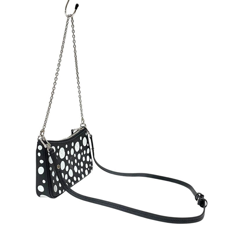 ルイ・ヴィトン LOUIS VUITTON イージーポーチ・オン ストラップ 草間彌生 M81908 ブラック レディース ショルダーバッグ