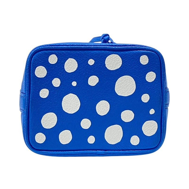 ルイ・ヴィトン LOUIS VUITTON ナノ・ノエ 草間彌生 M81985 ブルー モノグラム・アンプラント レディース ショルダーバッグ