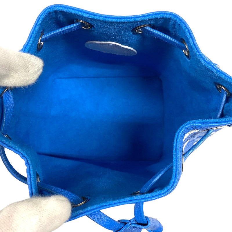 ルイ・ヴィトン LOUIS VUITTON ナノ・ノエ 草間彌生 M81985 ブルー モノグラム・アンプラント レディース ショルダーバッグ