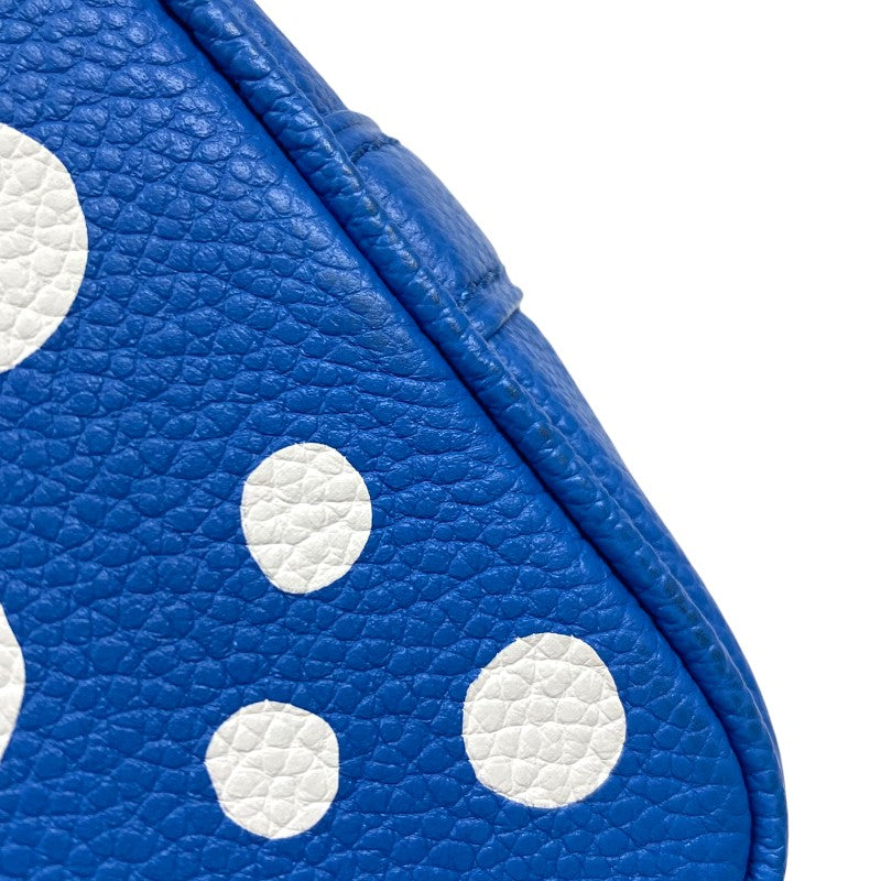 ルイ・ヴィトン LOUIS VUITTON ナノ・ノエ 草間彌生 M81985 ブルー モノグラム・アンプラント レディース ショルダーバッグ