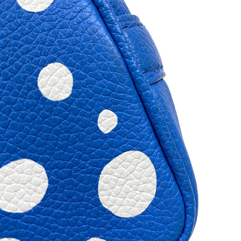 ルイ・ヴィトン LOUIS VUITTON ナノ・ノエ 草間彌生 M81985 ブルー モノグラム・アンプラント レディース ショルダーバッグ