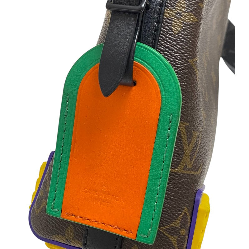 ルイ・ヴィトン LOUIS VUITTON クルーザーメッセンジャー M57966 モノグラムLVラバー メンズ ショルダーバッグ